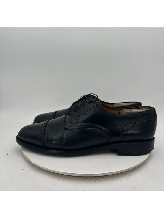 Allen Edmonds Lexington Men Size 12D Black Wingtip Cap Toe Derby Dress Shoes main image 8